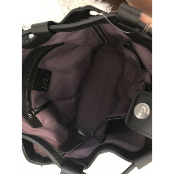 NWT KOOBA BLACK CANYON SLING BACKPACK - GENUINE LAMB LEATHER DOUBLE STRAP $398 - Picture 9 of 10